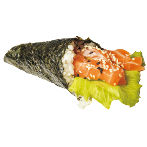 Temaki salmón